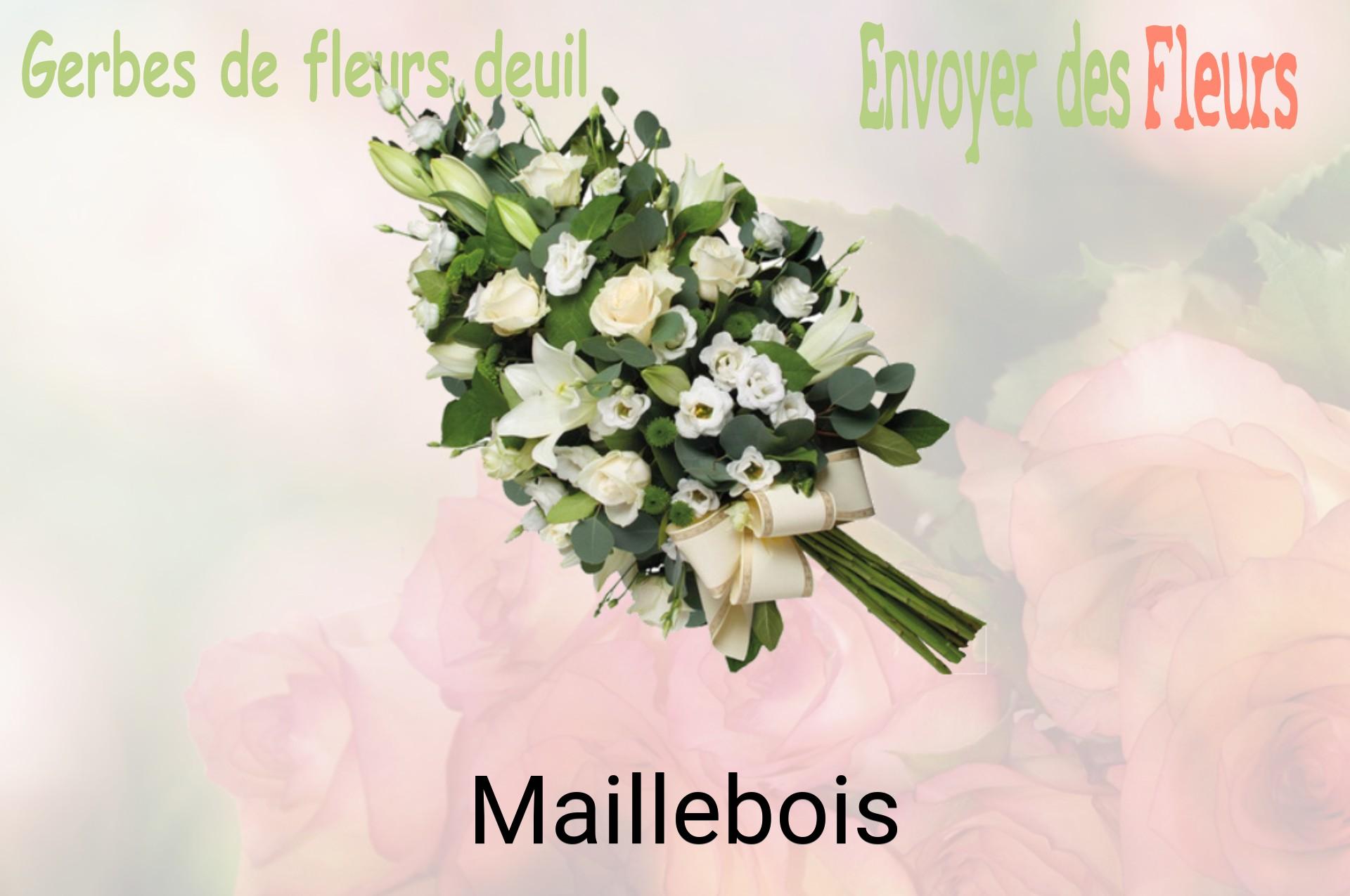 Gerbe de fleurs de deuil livrée à Maillebois